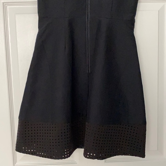 J. Crew Perforated A-Line Black Dress Size 0 - Picture 8 of 12